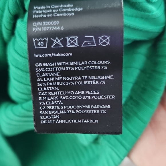 H&M Green Ribbed Dress Size M - Picture 4 of 5